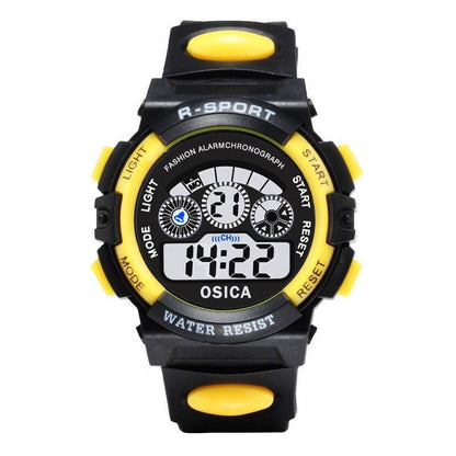 Children electronic watches color luminous dial life waterproof multi-function luminous alarm clocks watch for boys and girls